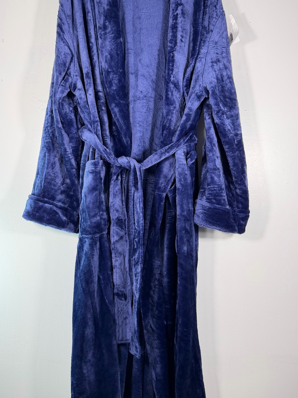 Mens Robe Plush Flannel Bathrobe for Tall Men Shawl Collar